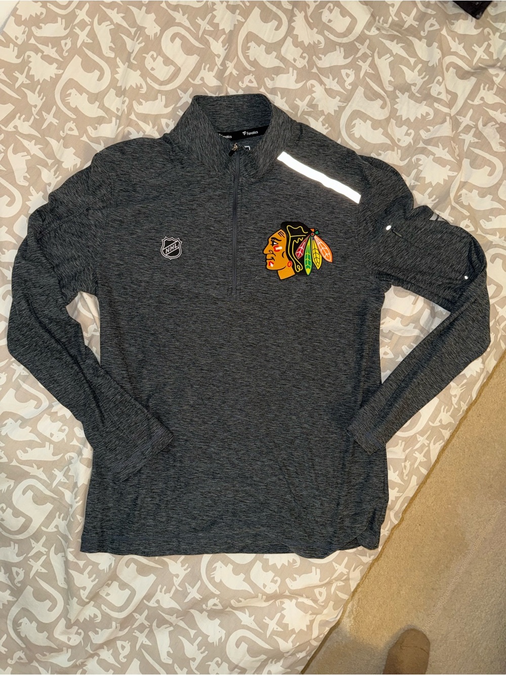 Fanatics Men's Heather Gray Full-Zip Hoodie